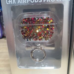 Colorful Glitter AirPods Pro Case with Keychain